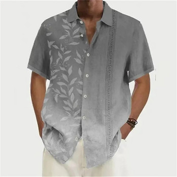 Лятна риза за мъже Hawaii Ризи Големи блузи с къси ръкави Мъжки Camisas Masculinos Оригинални пролетни нови модни дрехи Xl