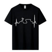 Βαμβακερό μπλουζάκι Αστεία Vespa Heartbeat T-shirts Ανδρικά Harajuku Μπλουζάκια Hip Hop Tees Tops Harajuku Streetwear Fitness