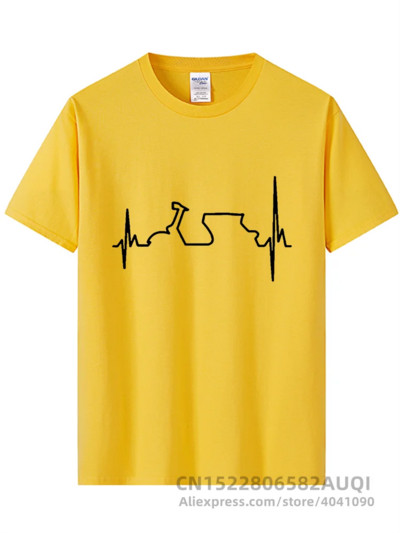 Βαμβακερό μπλουζάκι Αστεία Vespa Heartbeat T-shirts Ανδρικά Harajuku Μπλουζάκια Hip Hop Tees Tops Harajuku Streetwear Fitness