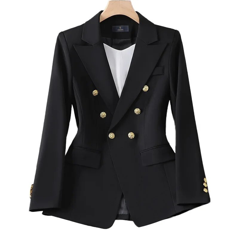 Ženska uniforma Poslovna odijela s ravnim hlačama Elegantni uredski komplet sakoa za žene Radna odjeća Komplet hlača Crno Bijelo Crveno