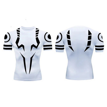 Μπλουζάκι για άντρες Γραφικά μπλουζάκια γυμναστικής Anime Jujutsu Kaisen 3D Print Compression Fitness Undershirt Tee Oversized Ανδρικά ρούχα Top