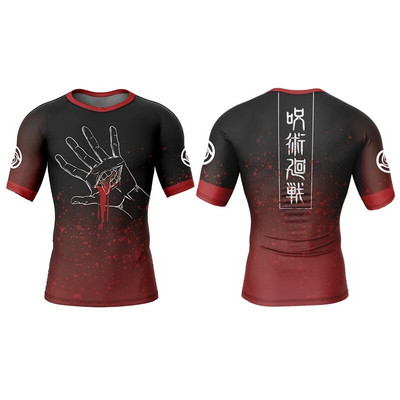 T-shirt za muškarce Gym Graphic T-shirts Anime Jujutsu Kaisen 3D Print Compression Fitness Undershirt Tee Oversized Muška Gornja odjeća