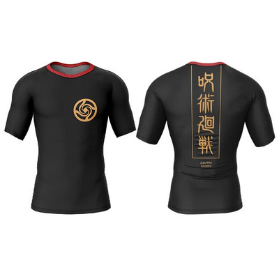 T-shirt za muškarce Gym Graphic T-shirts Anime Jujutsu Kaisen 3D Print Compression Fitness Undershirt Tee Oversized Muška Gornja odjeća