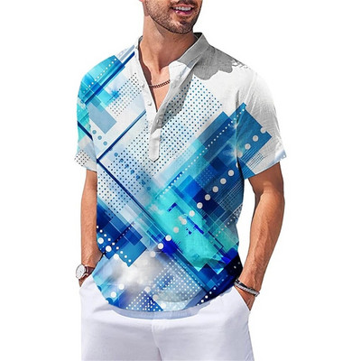 Vyriški vienspalviai marškiniai Laisvalaikio palaidinė Socialiniai kontaktiniai drabužiai Trumpomis rankovėmis Palaidinė Palaidinė Vasariniai kasdieniai marškinėliai Vyriški havajietiški marškinėliai
