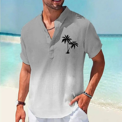 Vyriški vienspalviai marškiniai Laisvalaikio palaidinė Socialiniai kontaktiniai drabužiai Trumpomis rankovėmis Palaidinė Palaidinė Vasariniai kasdieniai marškinėliai Vyriški havajietiški marškinėliai