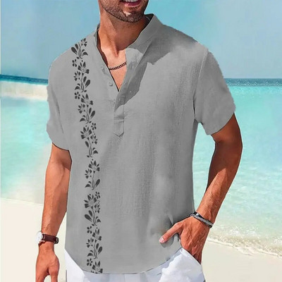 Vyriški vienspalviai marškiniai Laisvalaikio palaidinė Socialiniai kontaktiniai drabužiai Trumpomis rankovėmis Palaidinė Palaidinė Vasariniai kasdieniai marškinėliai Vyriški havajietiški marškinėliai