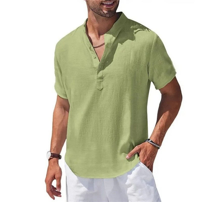 Vyriški vienspalviai marškiniai Laisvalaikio palaidinė Socialiniai kontaktiniai drabužiai Trumpomis rankovėmis Palaidinė Palaidinė Vasariniai kasdieniai marškinėliai Vyriški havajietiški marškinėliai