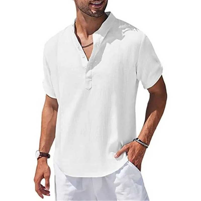 Vyriški vienspalviai marškiniai Laisvalaikio palaidinė Socialiniai kontaktiniai drabužiai Trumpomis rankovėmis Palaidinė Palaidinė Vasariniai kasdieniai marškinėliai Vyriški havajietiški marškinėliai
