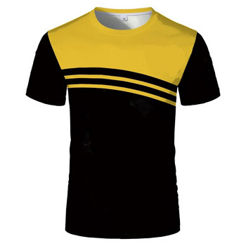 Онлайн гореща разпродажба 3D спортна тениска с принт за мъже Лятна мода Дишаща експлозия Тениски с къс ръкав Trend Handsome Tshirt