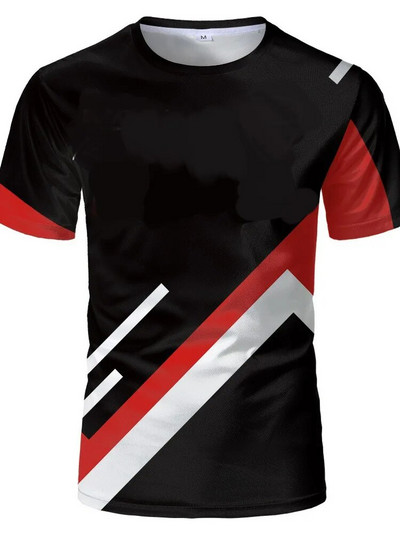 Karštas internetinis išpardavimas 3D sportiniai marškinėliai vyrams Vasaros mados kvėpuojantys sprogstamieji trumpomis rankovėmis marškinėliai Madingi gražūs marškinėliai