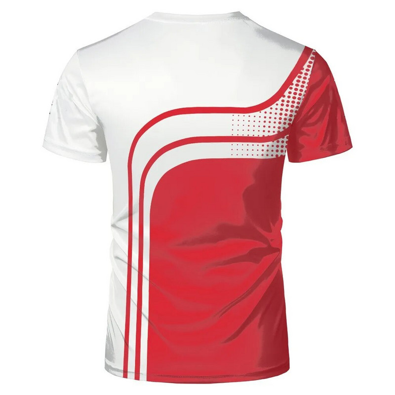 Karštas internetinis išpardavimas 3D sportiniai marškinėliai vyrams Vasaros mados kvėpuojantys sprogstamieji trumpomis rankovėmis marškinėliai Madingi gražūs marškinėliai