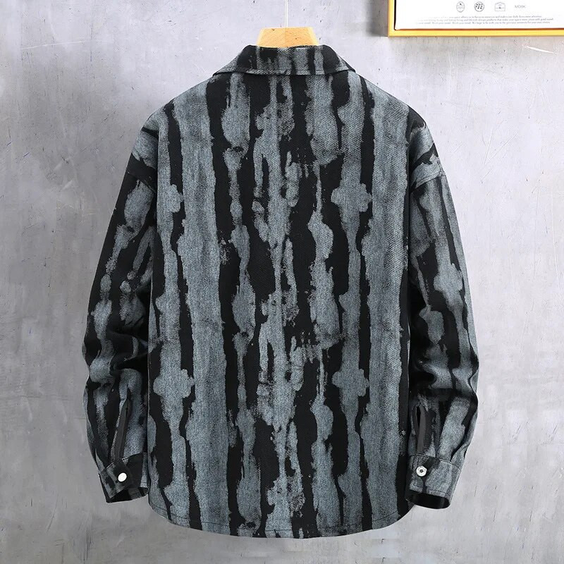 Didelio dydžio Hip Hop Streetwear džinsinės striukės Vyriškos 11XL 10XL Džinsinės striukės Geometrinės grafičio pavasario rudens striukės Didelio dydžio 9XL