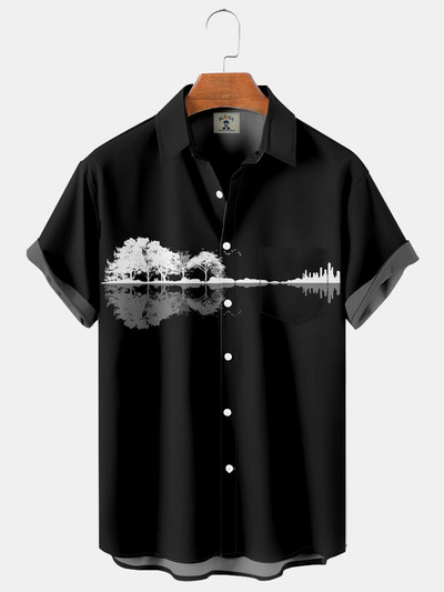 Ljetne havajske košulje za muškarce 3d Vintage Music Rocker Gitara Print Majica za plažu kratkih rukava Top majice Harajuku Ropa Hombre 5XL