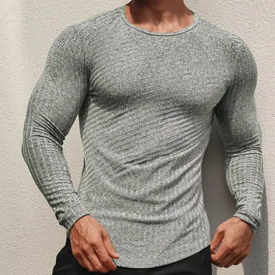 Γιόγκα Γρήγορο στέγνωμα Αθλητικό πουκάμισο με κολλητό κάτω μέρος Fitness Προπόνηση ριγέ Προπόνηση Μακρυμάνικο T-shirt Ζευγάρι