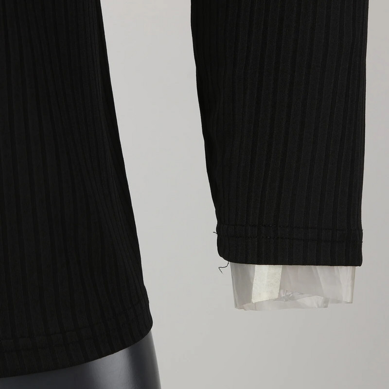 Ανδρικό φθινοπωρινό και χειμερινό πουκάμισο με πάτο μονόχρωμο ριγέ με κουμπιά στρογγυλή λαιμόκοψη μακρυμάνικο μπλουζάκι Basic Slim Fitness Ανδρικά ρούχα