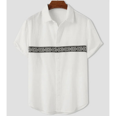 Vyriški dryžuoti marškiniai 3d madingi atostogų stiliaus trumpomis rankovėmis per dideli marškiniai Drabužiai Kasdieniai paplūdimio gatvės viršutiniai megztiniai vakarėlis