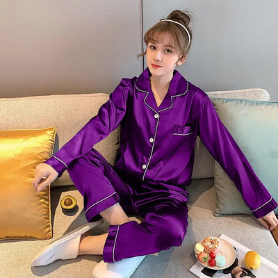 Kompleti pidžama za par Muške pidžame, salonke, dugi rukavi za spavanje, velike veličine, pidžame, satenske pidžame, spavaćice, svilene pidžame