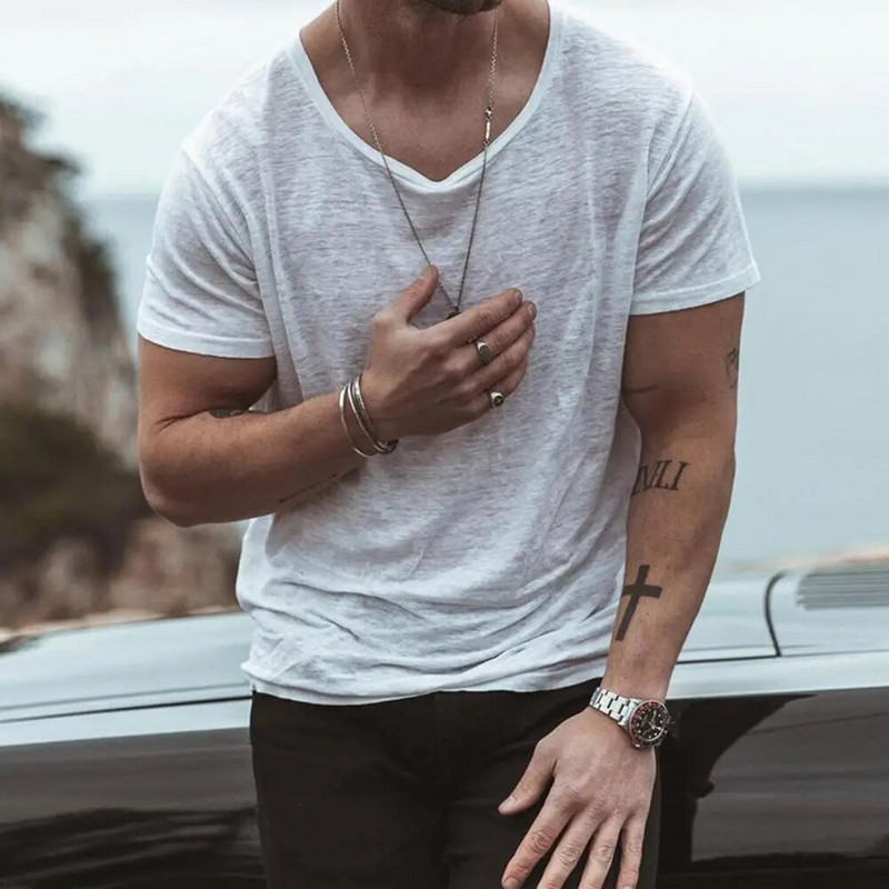 Jauno stiliaus prašmatnus megztinis, minkšto audinio vasarinės palaidinės Greitai džiūstantys marškinėliai, vienspalviai drabužiai