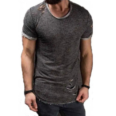 NAUJI Madingi marškinėliai su iškirpte iškirptomis skylutėmis, trumpomis rankovėmis, vyriški marškinėliai, jaunimo hiphopo gatvių apranga, laisvalaikio marškinėliai marškinėliai Camisetas