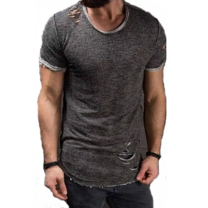 NAUJI Madingi marškinėliai su iškirpte iškirptomis skylutėmis, trumpomis rankovėmis, vyriški marškinėliai, jaunimo hiphopo gatvių apranga, laisvalaikio marškinėliai marškinėliai Camisetas