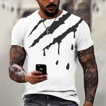 Μπλουζάκι τρισδιάστατης εκτύπωσης για άντρες Καλοκαιρινό πουλόβερ με λαιμόκοψη μεγάλου μεγέθους Ανδρικό πουκάμισο με κοντό μανίκι Μόδα μπλουζάκια υπερμεγέθη Ανδρικά ρούχα πολυτελείας