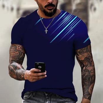 Тениска с 3d принт за мъже, летни пуловери с О-образно деколте, голям размер, мъжка риза с къс ръкав, модни тениски, големи мъжки дрехи, луксозно горнище