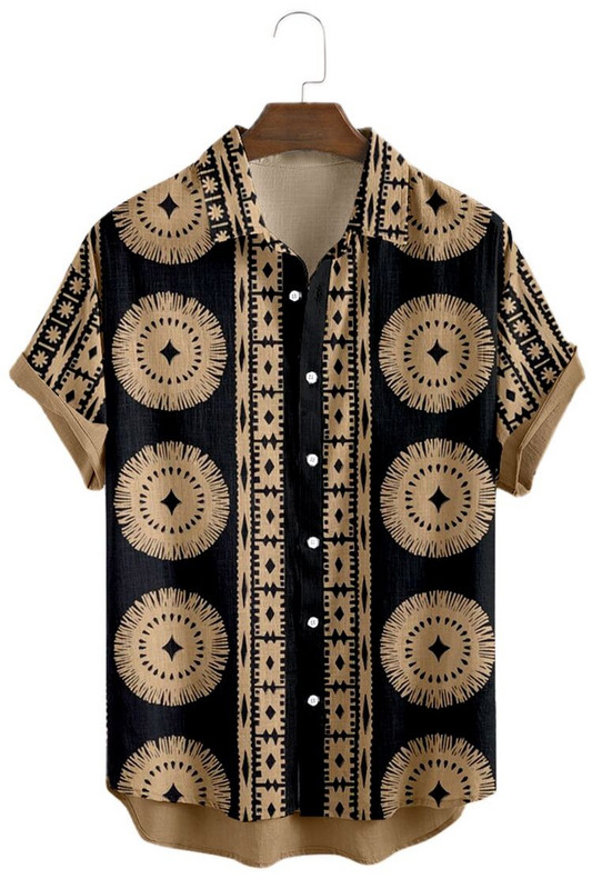 Meeste avara lõikega Hawaii särk, lühikeste varrukatega pealuu mustriga särk, suvine vabaaja tavaline nööbiga pluus, rannastiilis T-särk fo