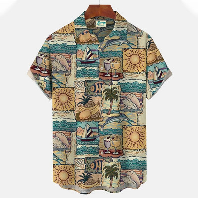 Dinosaur 3d Print Πουκάμισα Ανδρικά Γυναικεία Πουκάμισα Χαβάης Ανδρικές Επαγγελματικές Μπλούζες απόκοσμο πουκάμισο με πέτο Cuba Camisa Ανδρικά ρούχα Bird