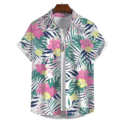 Vasariniai vyriški marškinėliai su 3D grafine spauda trumpomis rankovėmis marškiniai ir palaidinė Laisvalaikio paplūdimio atostogų viršaus dideli marškinėliai Vyriški drabužiai