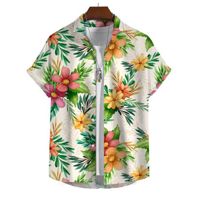 Vasariniai vyriški marškinėliai su 3D grafine spauda trumpomis rankovėmis marškiniai ir palaidinė Laisvalaikio paplūdimio atostogų viršaus dideli marškinėliai Vyriški drabužiai