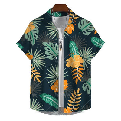 Vasariniai vyriški marškinėliai su 3D grafine spauda trumpomis rankovėmis marškiniai ir palaidinė Laisvalaikio paplūdimio atostogų viršaus dideli marškinėliai Vyriški drabužiai