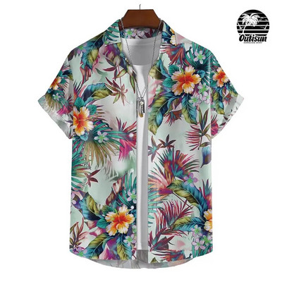 Vasariniai vyriški marškinėliai su 3D grafine spauda trumpomis rankovėmis marškiniai ir palaidinė Laisvalaikio paplūdimio atostogų viršaus dideli marškinėliai Vyriški drabužiai