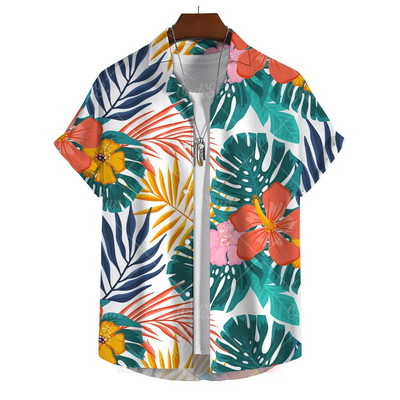 Vasariniai vyriški marškinėliai su 3D grafine spauda trumpomis rankovėmis marškiniai ir palaidinė Laisvalaikio paplūdimio atostogų viršaus dideli marškinėliai Vyriški drabužiai