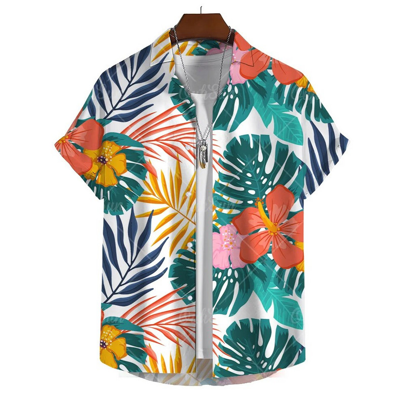 Vasariniai vyriški marškinėliai su 3D grafine spauda trumpomis rankovėmis marškiniai ir palaidinė Laisvalaikio paplūdimio atostogų viršaus dideli marškinėliai Vyriški drabužiai