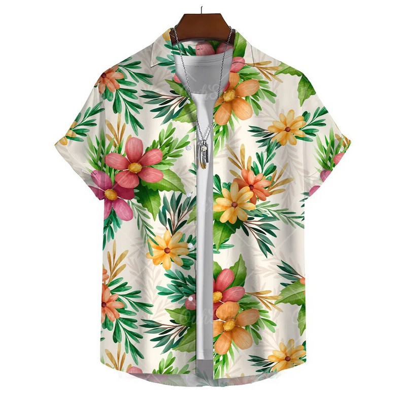 Vasariniai vyriški marškinėliai su 3D grafine spauda trumpomis rankovėmis marškiniai ir palaidinė Laisvalaikio paplūdimio atostogų viršaus dideli marškinėliai Vyriški drabužiai