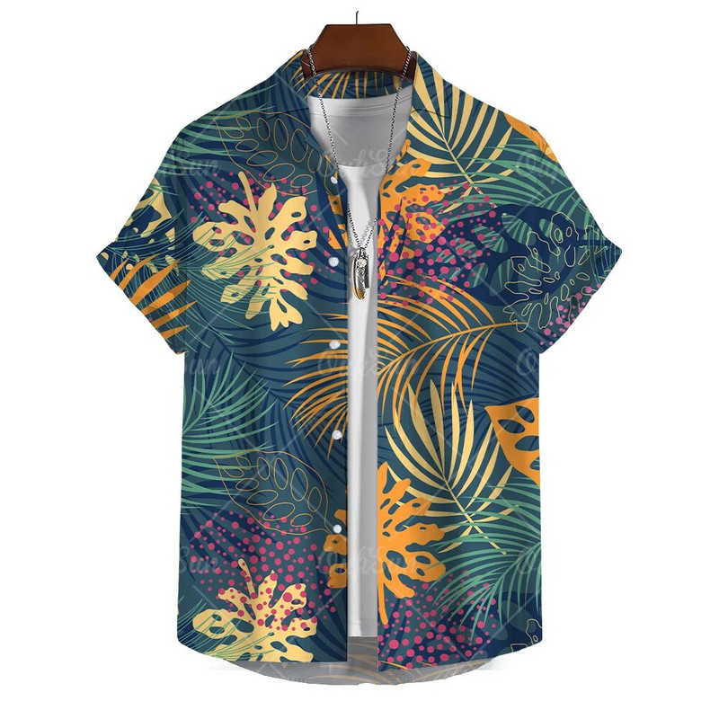 Vasariniai vyriški marškinėliai su 3D grafine spauda trumpomis rankovėmis marškiniai ir palaidinė Laisvalaikio paplūdimio atostogų viršaus dideli marškinėliai Vyriški drabužiai