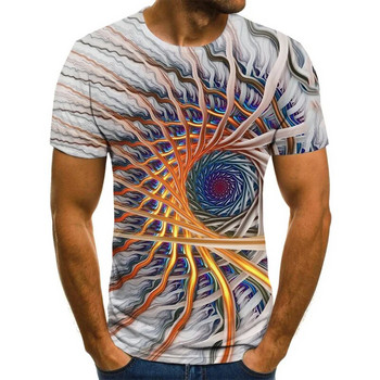 2023 Нова лятна риза с О-образно деколте Streetwear Триизмерна графична тениска Мъжки ежедневни топове Забавна 3D мъжка тениска