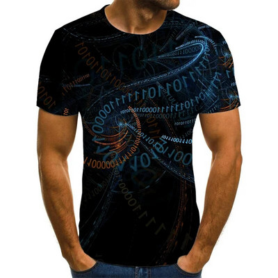 2023 m. Nauji vasariniai marškinėliai su iškirpte Streetwear Erdviniai grafiniai marškinėliai Vyriški laisvalaikio viršūnės Linksmi 3D vyriški marškinėliai