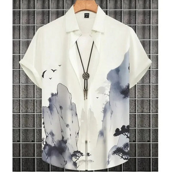 Χαβάη πουκάμισα για άνδρες 3d εκτύπωση υψηλής ποιότητας Ανδρικά ρούχα Beach Party Κοντό μανίκι Φαρδύ υπερμεγέθη πουκάμισο Streetwear Hot έκπτωση