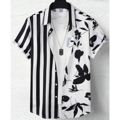 Havajietiški marškiniai vyrams 3D spauda Aukštos kokybės vyriški drabužiai Paplūdimio vakarėliui trumpomis rankovėmis laisvi, dideli marškiniai Gatvės drabužiai Karštas išpardavimas