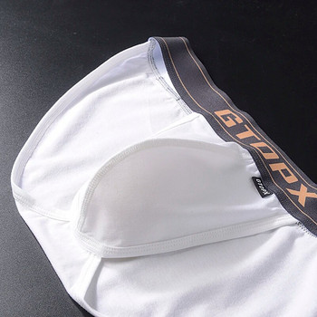 GTOPX Персонализирано лого Мъжки дишащи U изпъкнали дизайни Удобно памучно секси бельо Мъжки слипове