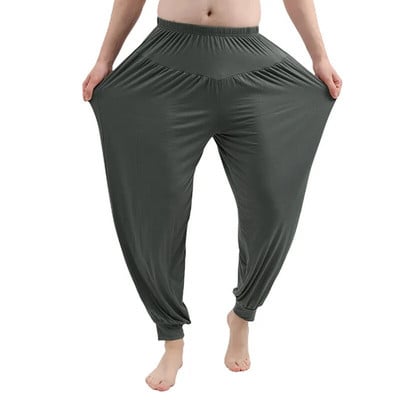 Fdfklak Nove široke hlače za muškarce, modalne pamučne kućne hlače, velika muška pidžama, hlače, ležerna odjeća za spavanje Pantalones Hombre 6XL