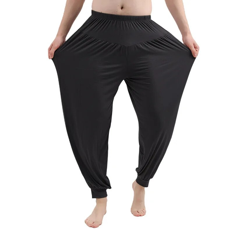 Fdfklak Nove široke hlače za muškarce, modalne pamučne kućne hlače, velika muška pidžama, hlače, ležerna odjeća za spavanje Pantalones Hombre 6XL