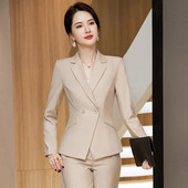 Svinīgi biznesa kostīmi bleizeri Sieviešu sieviešu formas tērpi Rudens ziema Profesionāli sieviešu biroja darba apģērbu komplekti