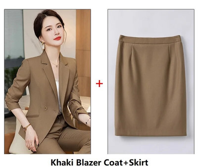 Svinīgi biznesa kostīmi bleizeri Sieviešu sieviešu formas tērpi Rudens ziema Profesionāli sieviešu biroja darba apģērbu komplekti