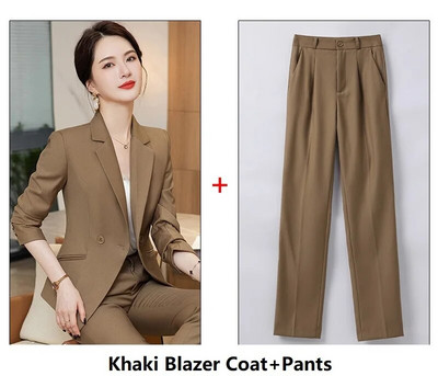 Svinīgi biznesa kostīmi bleizeri Sieviešu sieviešu formas tērpi Rudens ziema Profesionāli sieviešu biroja darba apģērbu komplekti