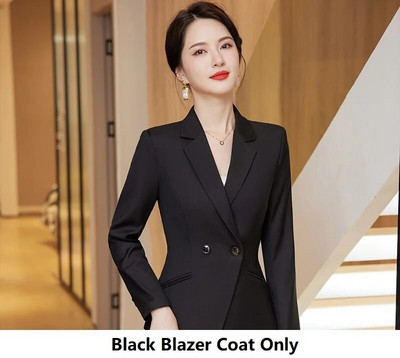 Svinīgi biznesa kostīmi bleizeri Sieviešu sieviešu formas tērpi Rudens ziema Profesionāli sieviešu biroja darba apģērbu komplekti