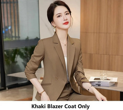 Svinīgi biznesa kostīmi bleizeri Sieviešu sieviešu formas tērpi Rudens ziema Profesionāli sieviešu biroja darba apģērbu komplekti