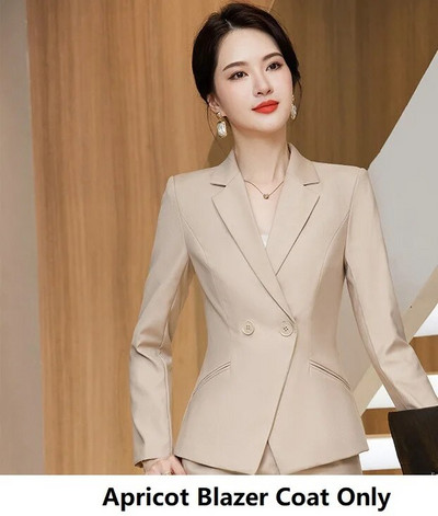 Svinīgi biznesa kostīmi bleizeri Sieviešu sieviešu formas tērpi Rudens ziema Profesionāli sieviešu biroja darba apģērbu komplekti