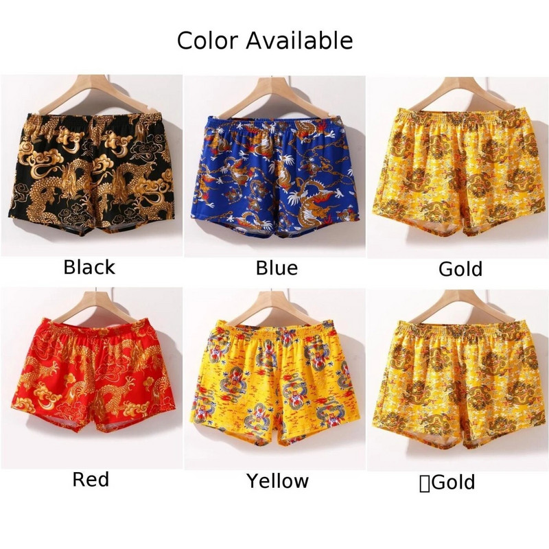 Dragon Print Arrow Kelnės Vyriškos laisvos namų aprangos apatiniai medvilniniai kvėpuojantys sportiniai šortai miegui Šilkinės pižamos trumpos kelnės A50